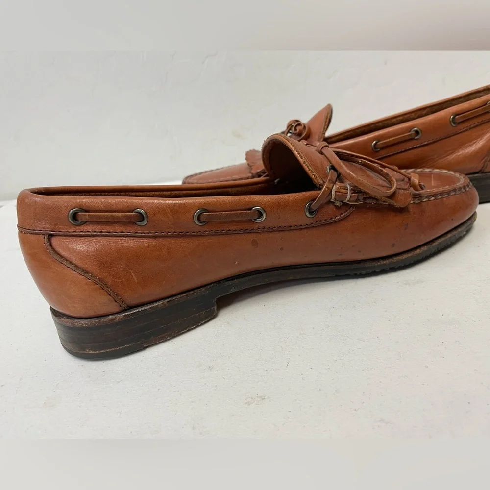 ALLEN‎ EDMONDS Made in USA Slip On Kiltie Muldoon Loafer in Brown Size 9 D